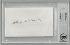 Harry Watson Autographed 3x5 Index Card