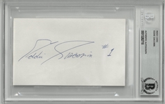 Eddie Giacomin Autographed 3x5 Index Card