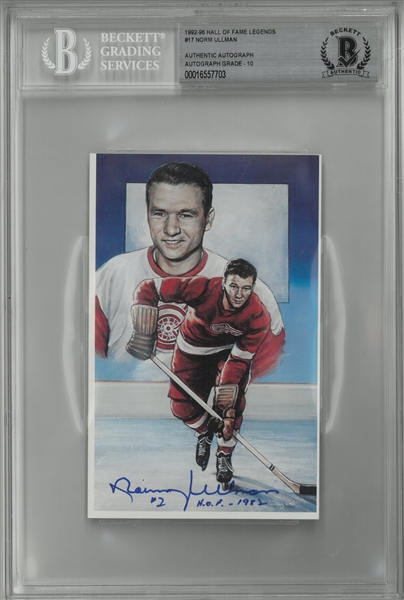 Norm Ullman Autographed Legends of Hockey Card