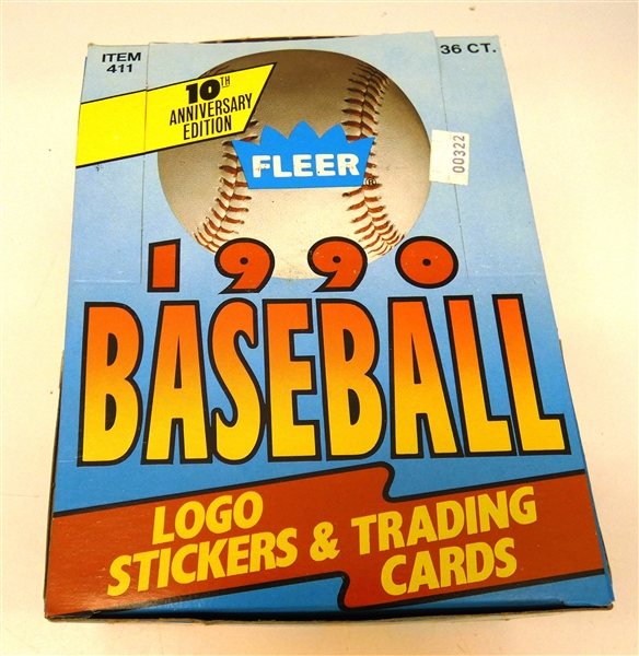 1990 Fleer Baseball Wax Box