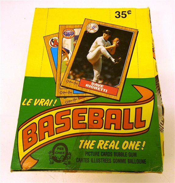 1987 O-Pee-Chee Baseball Wax Box