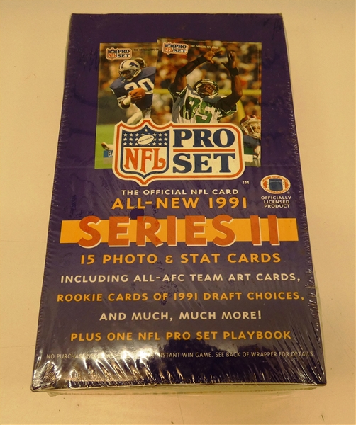 1991 Pro Set Football Series 2 Wax Box