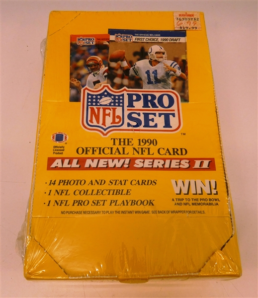 1990 Pro Set Football Series 2 Wax Box