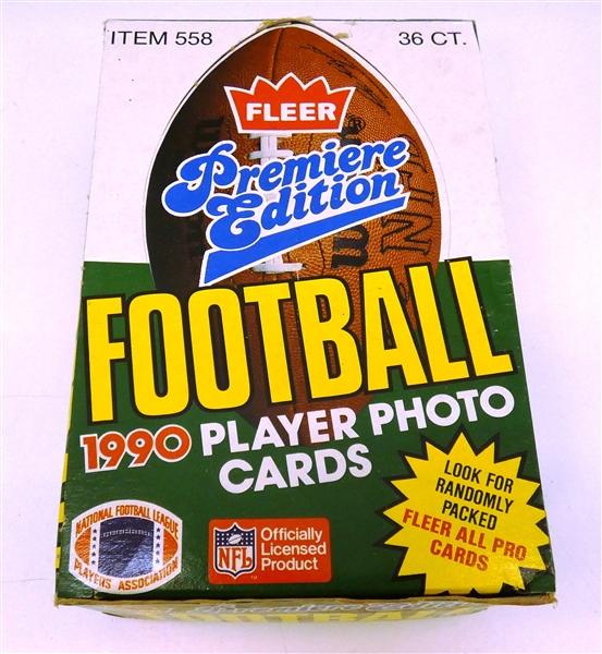 1990 Fleer Football Wax Box