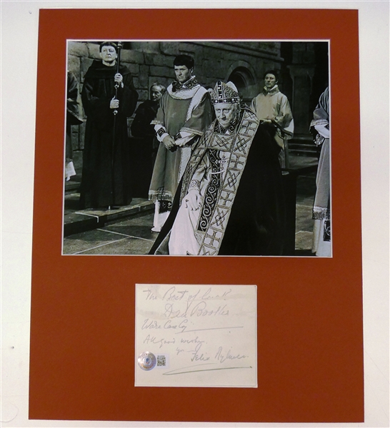 Felix Aylmer Autographed Cut w/ 8x10