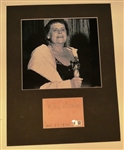 Marie Dressler Autographed Cut w/ 8x10