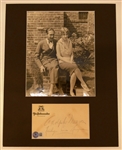 Adolph Menjou & Fay Compton Autographed Cut w/ 8x10