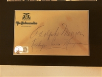 Adolph Menjou & Fay Compton Autographed Cut w/ 8x10