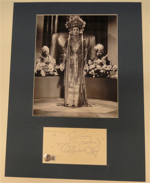 Myrna Loy Autographed Cut w/ 8x10