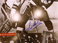 Sid Abel Autographed Jersey Retirement Poster