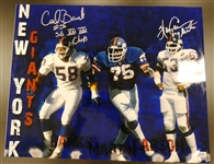 harry Carson & Carl Banks Autographed 16x20