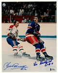 Yvan Cournoyer & Vic Hadfield Autographed 8x10