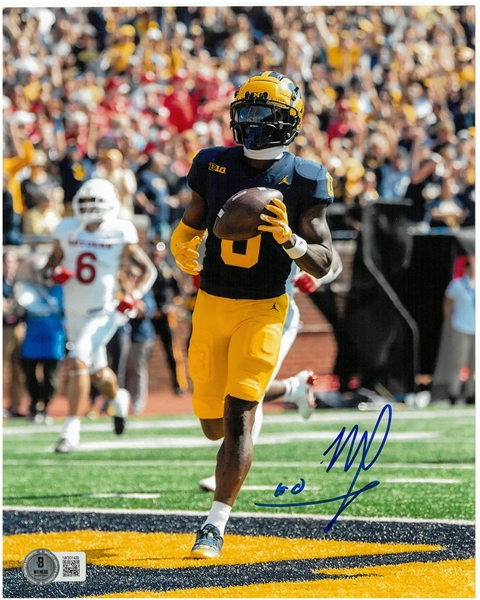 Mike Sainristil Autographed 8x10