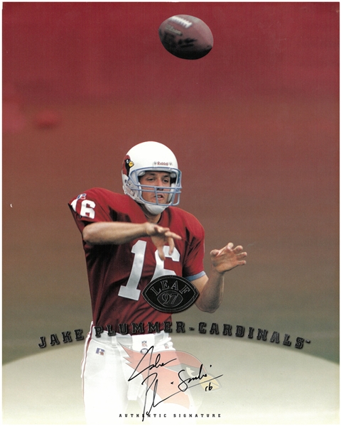 Jake Plummer Autographed 8x10 Leaf Card