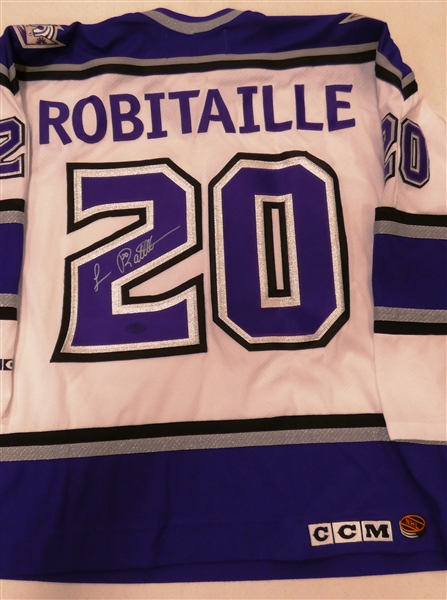 Luc Robitaille Autographed Kings Jersey