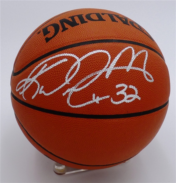 Karl Malone Autographed Basketball