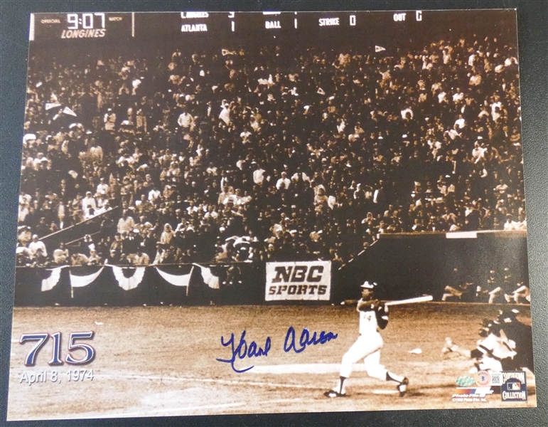 Hank Aaron Autographed 16x20 - 715th Homerun 