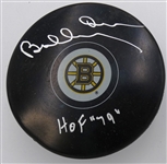 Bobby Orr Autographed Bruins Puck w/ HOF