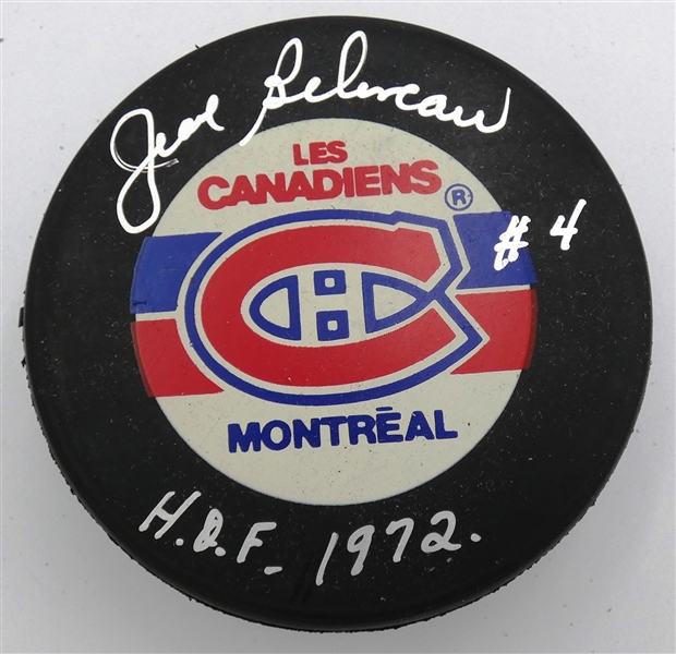 Jean Beliveau Autographed Canadiens Puck