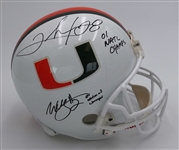 Clinton Portis & Willis McGahee Autographed Miami Full Size Replica Helmet