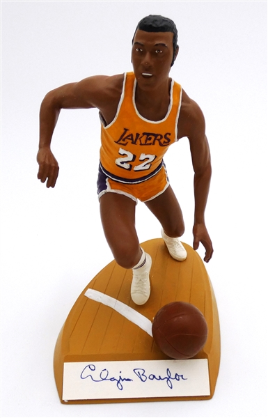 Elgin Baylor Autographed Salvino Figurine