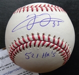 Frank Thomas Autographed Baseball w/ 521 HRs