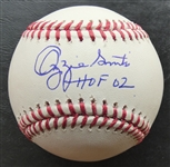 Ozzie Smith Autographed Baseball w HOF