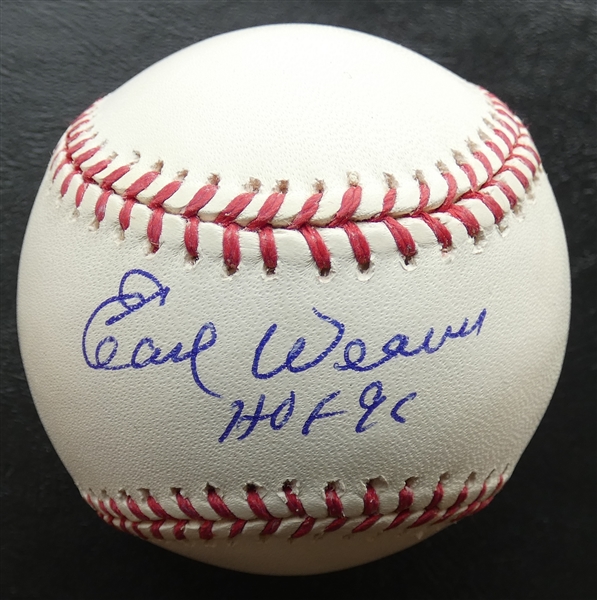 Earl Weaver Autographed Baseball w/ HOF