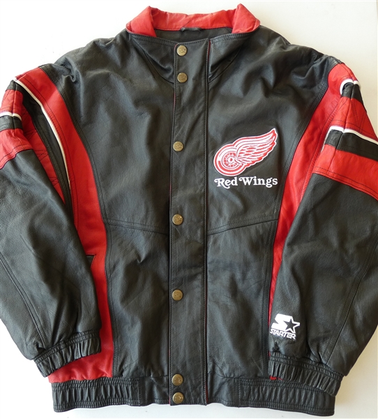 Vintage Detroit Red Wings Leather Jacket