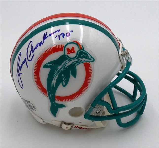 Larry Csonka Autographed Dolphins Mini Helmet