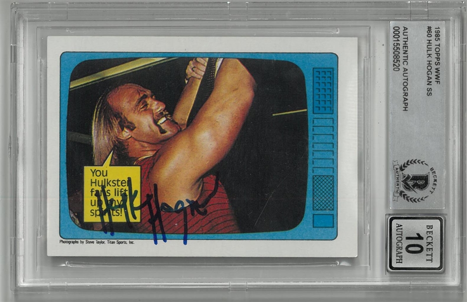 Hulk Hogan Autographed 1985 Topps Rookie Card