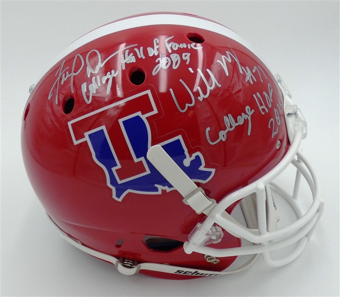 Fred Dean & Willie Roaf Autographed Louisiana Tech Full Size Replica Helmet