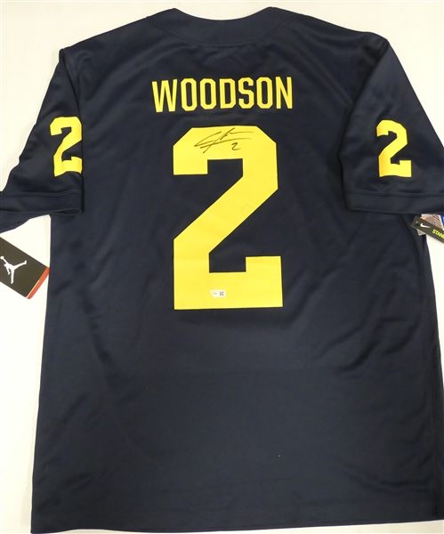 Charles Woodson Autographed Michigan Jumpman Jersey