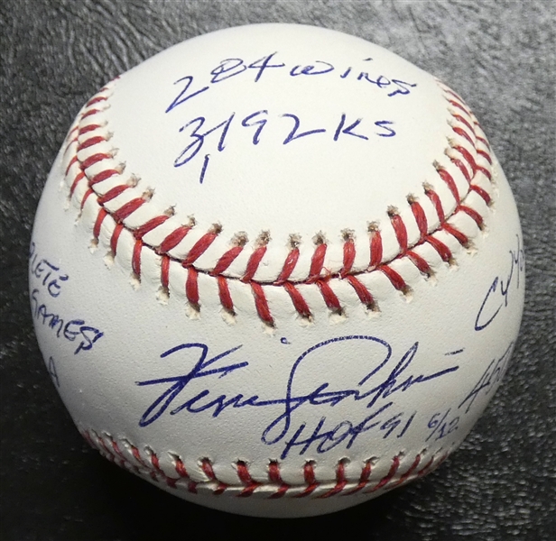 Fergie Jenkins Multi Inscribed Autographed Baseball