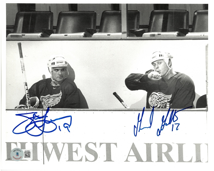 Steve Yzerman & Gerard Gallant Autographed 8x10