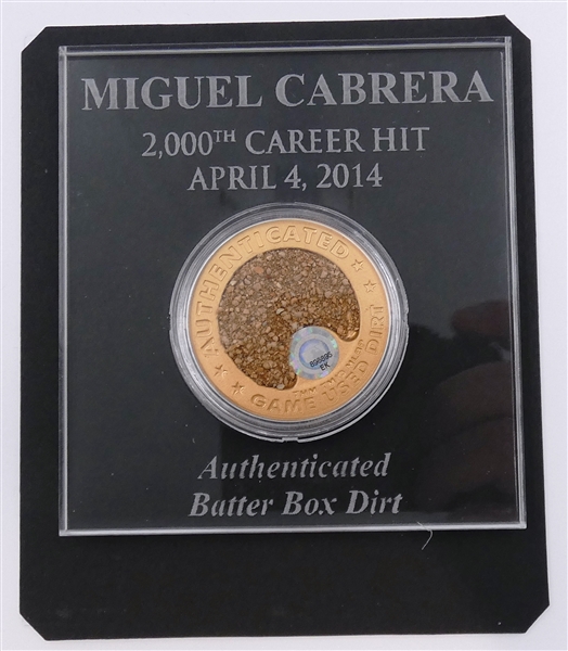 Miguel Cabrera 2000th Hit Batters Box Dirt