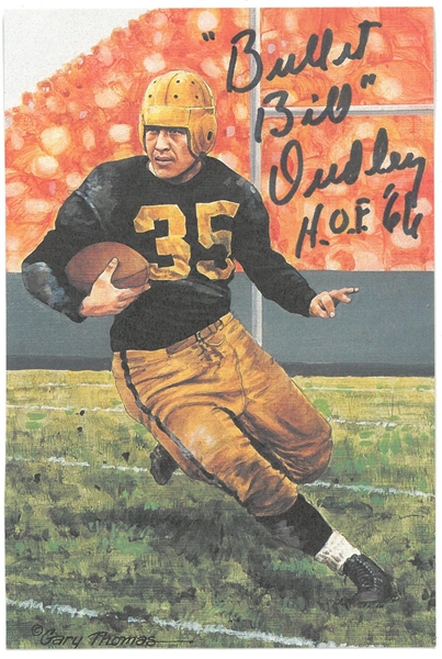 "Bullet Bill" Dudley Autographed Goal Line Postcard