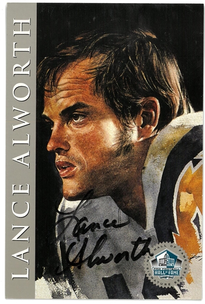 Lance Alworth Autographed HOF Postcard