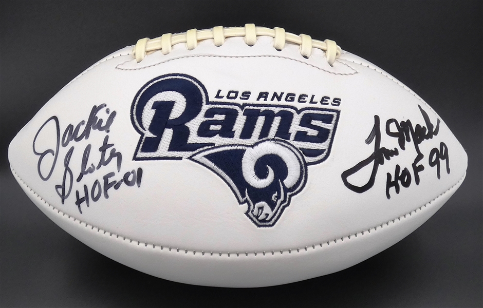 Jackie Slater & Tom Mack Autographed Rams Football