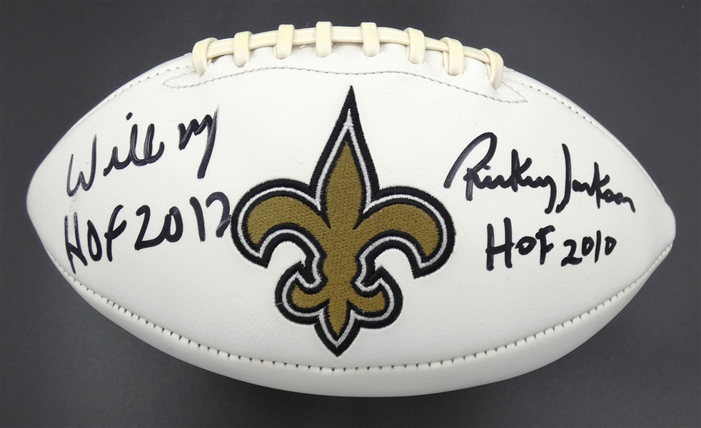 Willie Roaf & Rickey Jackson Autographed Saints Football