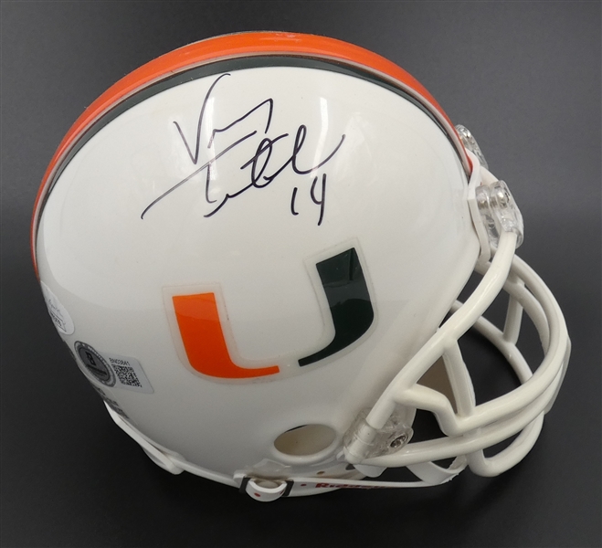 Vinny Testaverde Autographed Miami Mini Helmet