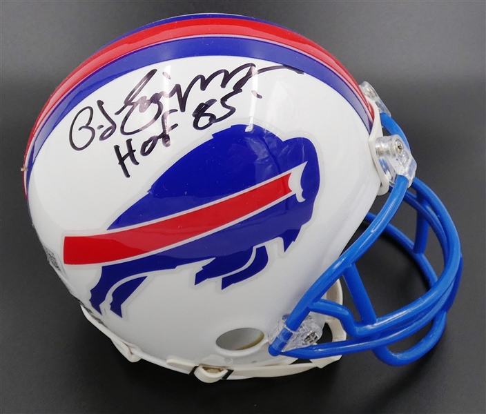 O.J. Simpson Autographed Bills Mini Helmet