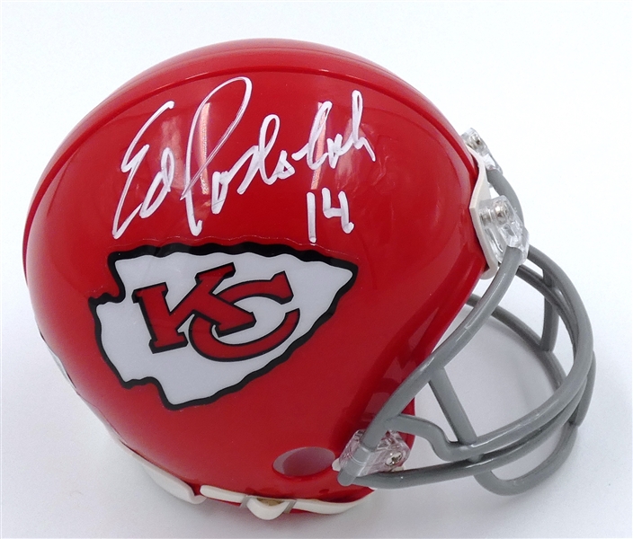 Ed Podolak Autographed Chiefs Mini Helmet