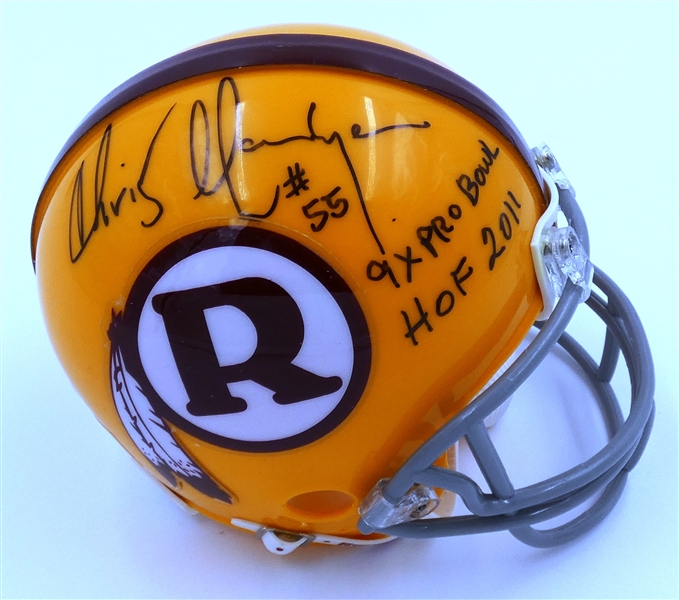 Chris Hanburger Autographed Redskins Mini Helmet