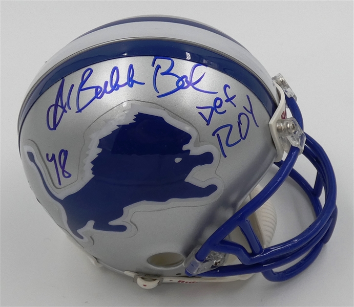 Al Bubba Baker Autographed Lions Mini Helmet 