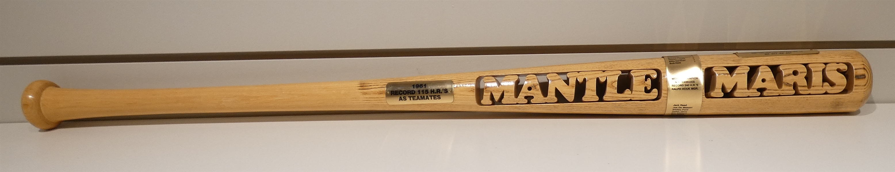 Mantle & Maris 1961 Yankees Commemorative Bat