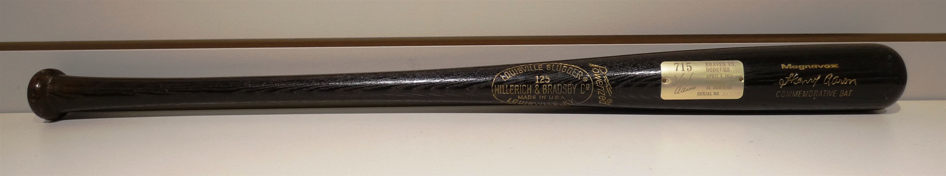 Hank Aaron 715th Homerun Commemorative Bat