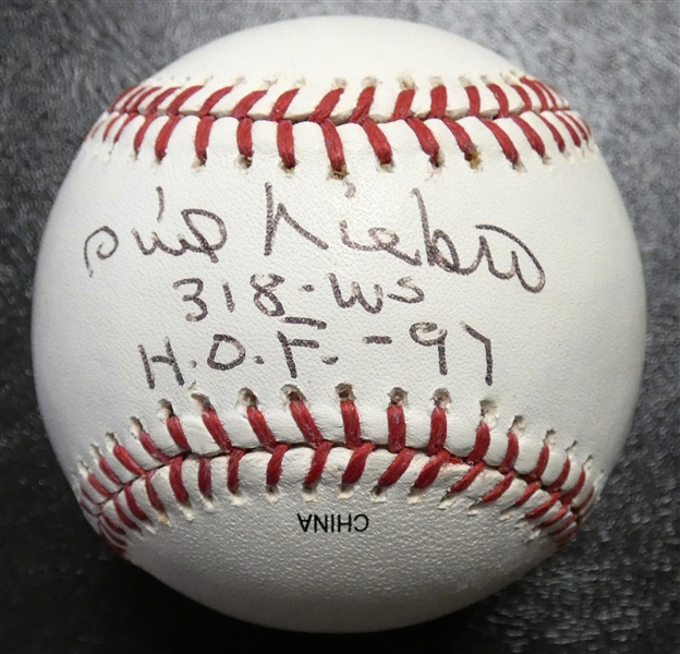 Phil Niekro Autographed Baseball w/ HOF & Wins