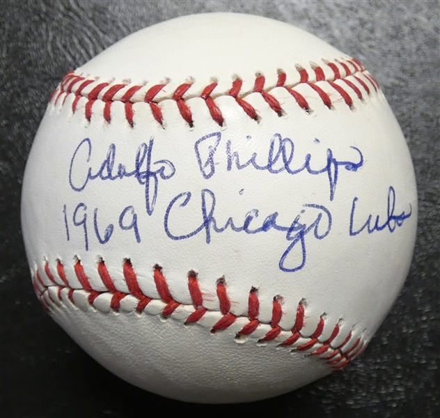 Adolfo Phillips Autographed Baseball