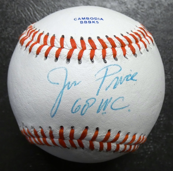 Jim Price Autographed Baseball w/ 68 WSC